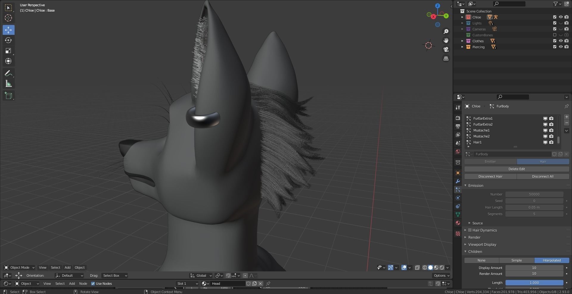 Chloe Anthro Fox 3D model_93