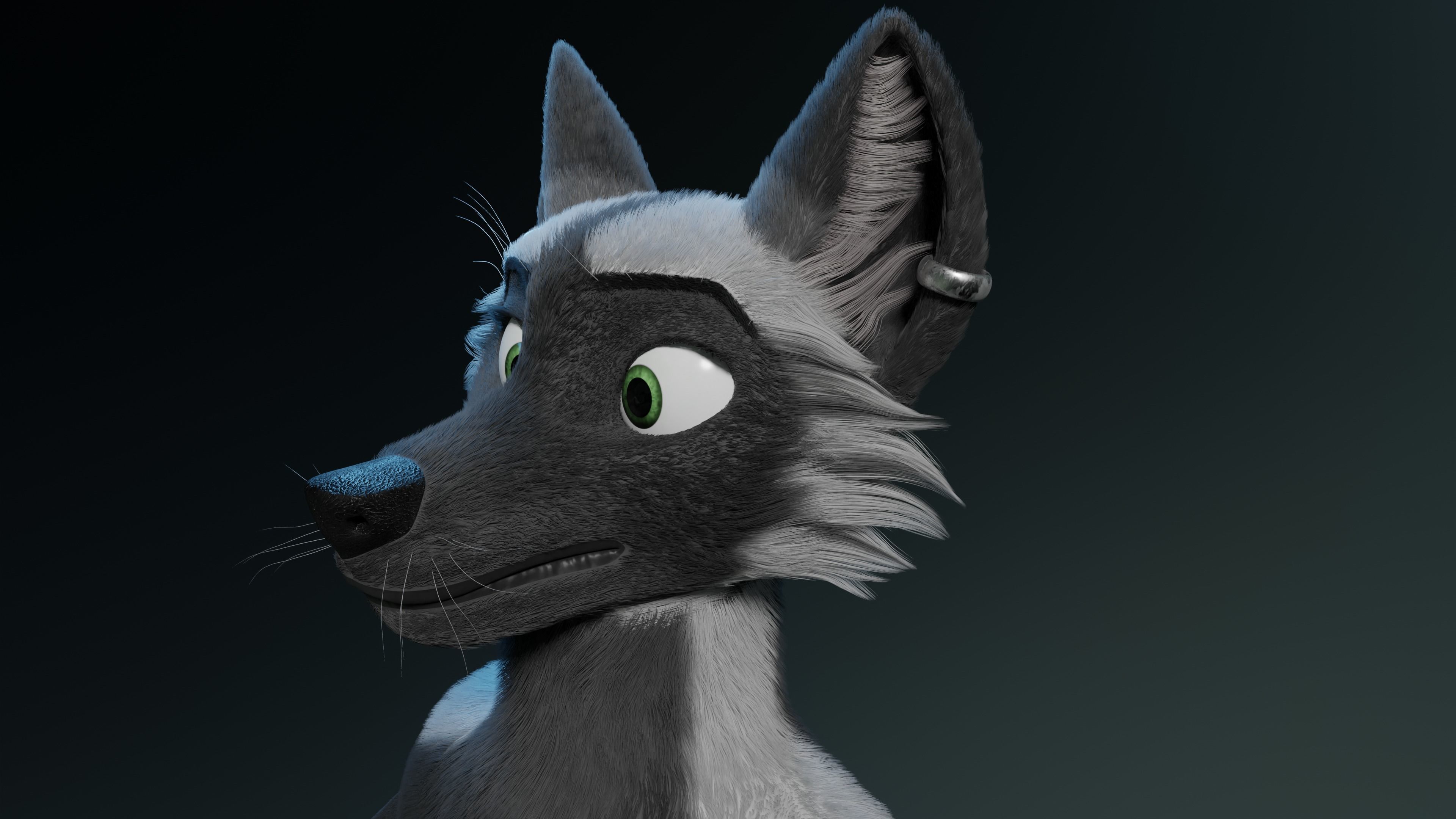 Chloe Anthro Fox 3D model_4