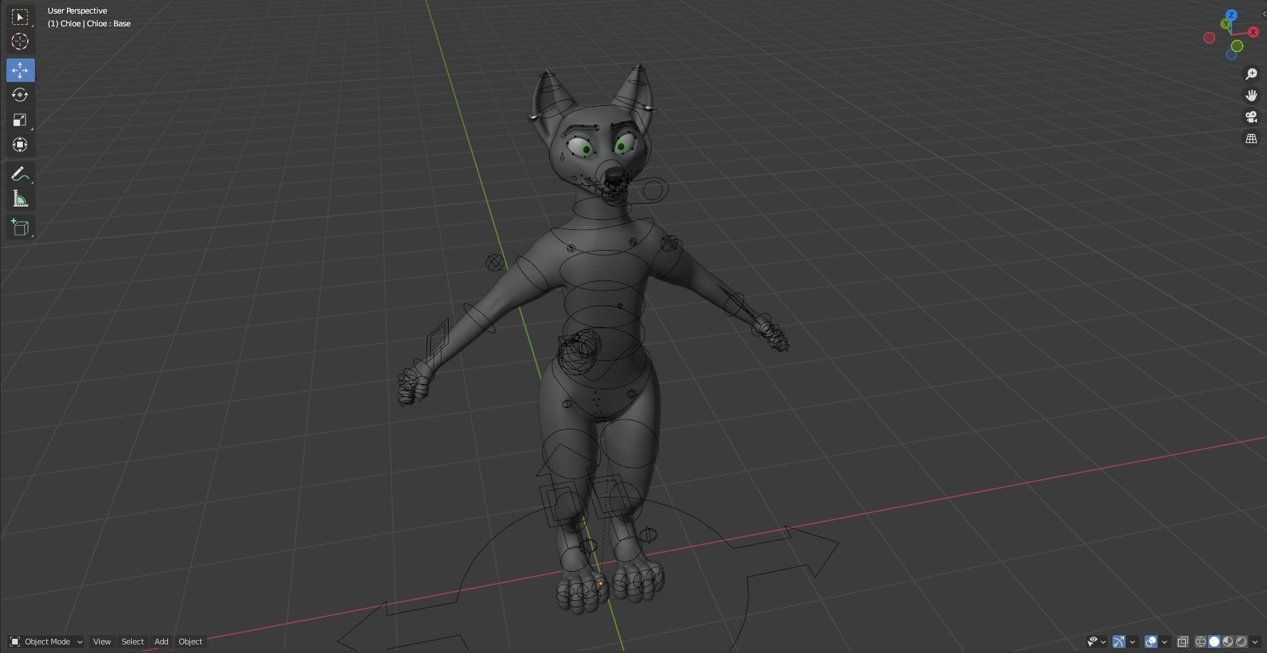 Chloe Anthro Fox 3D model_37