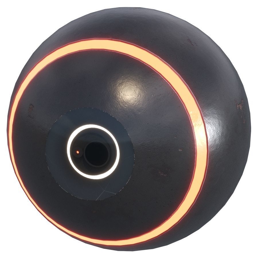 Sci-Fi Drone camera Low-poly 3D model_3