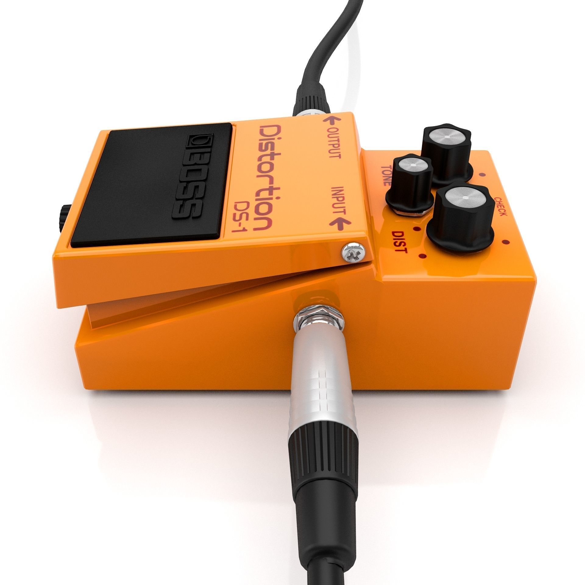 Boss Distortion DS-1 Guitar Effect Pedal 3D model_2