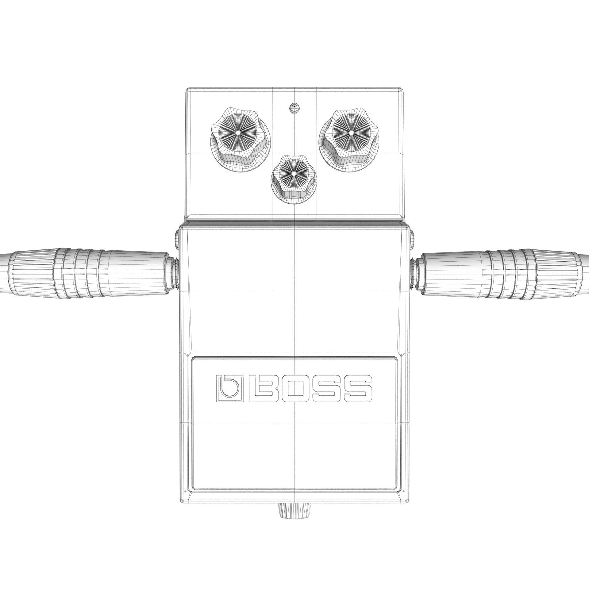 Boss Distortion DS-1 Guitar Effect Pedal 3D model_17