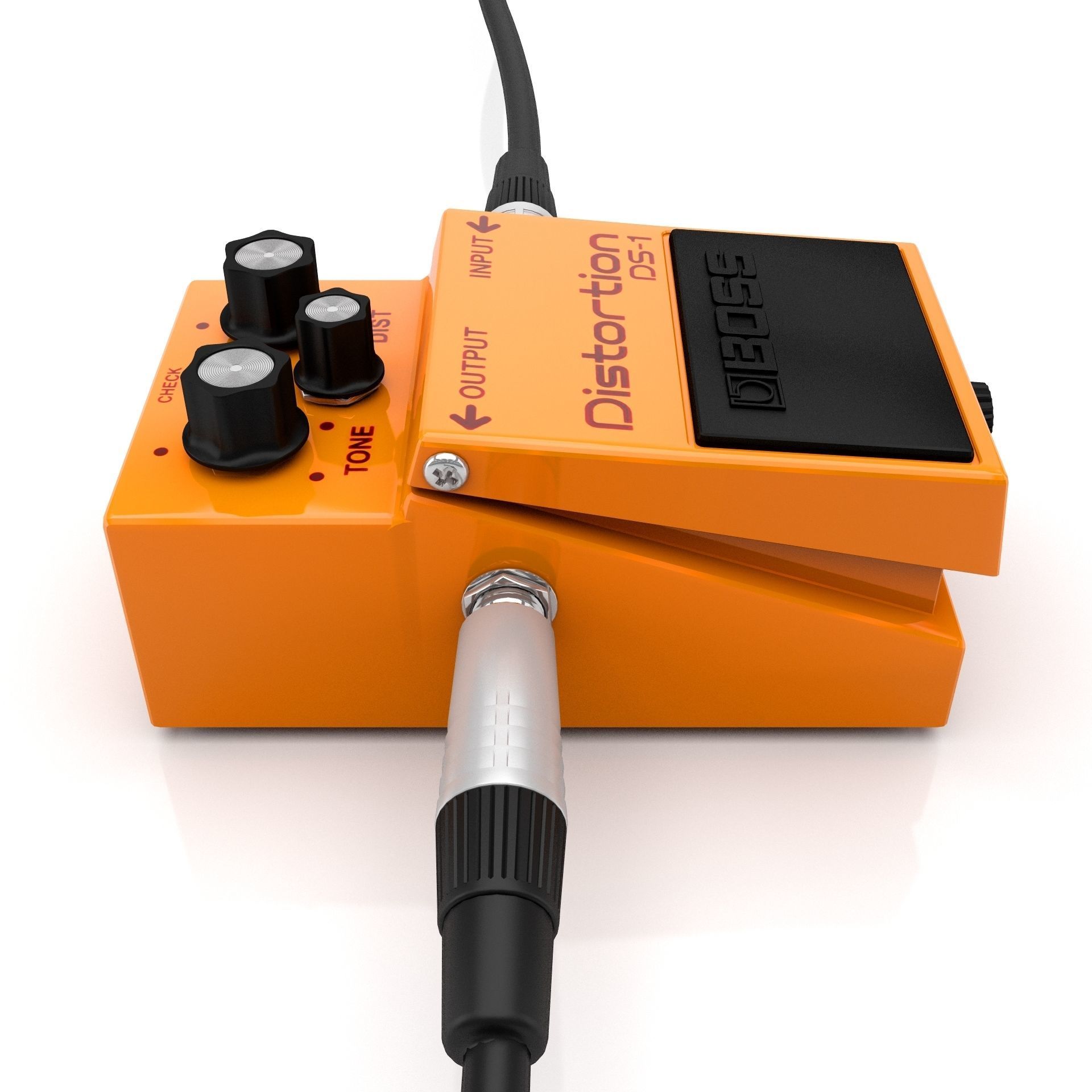 Boss Distortion DS-1 Guitar Effect Pedal 3D model_3