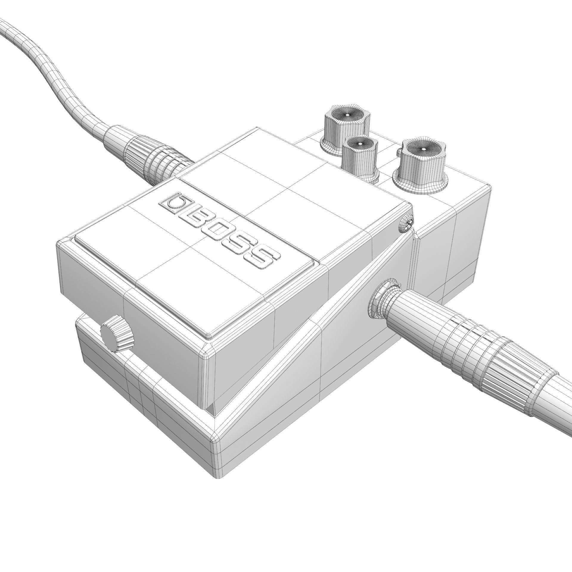 Boss Distortion DS-1 Guitar Effect Pedal 3D model_12