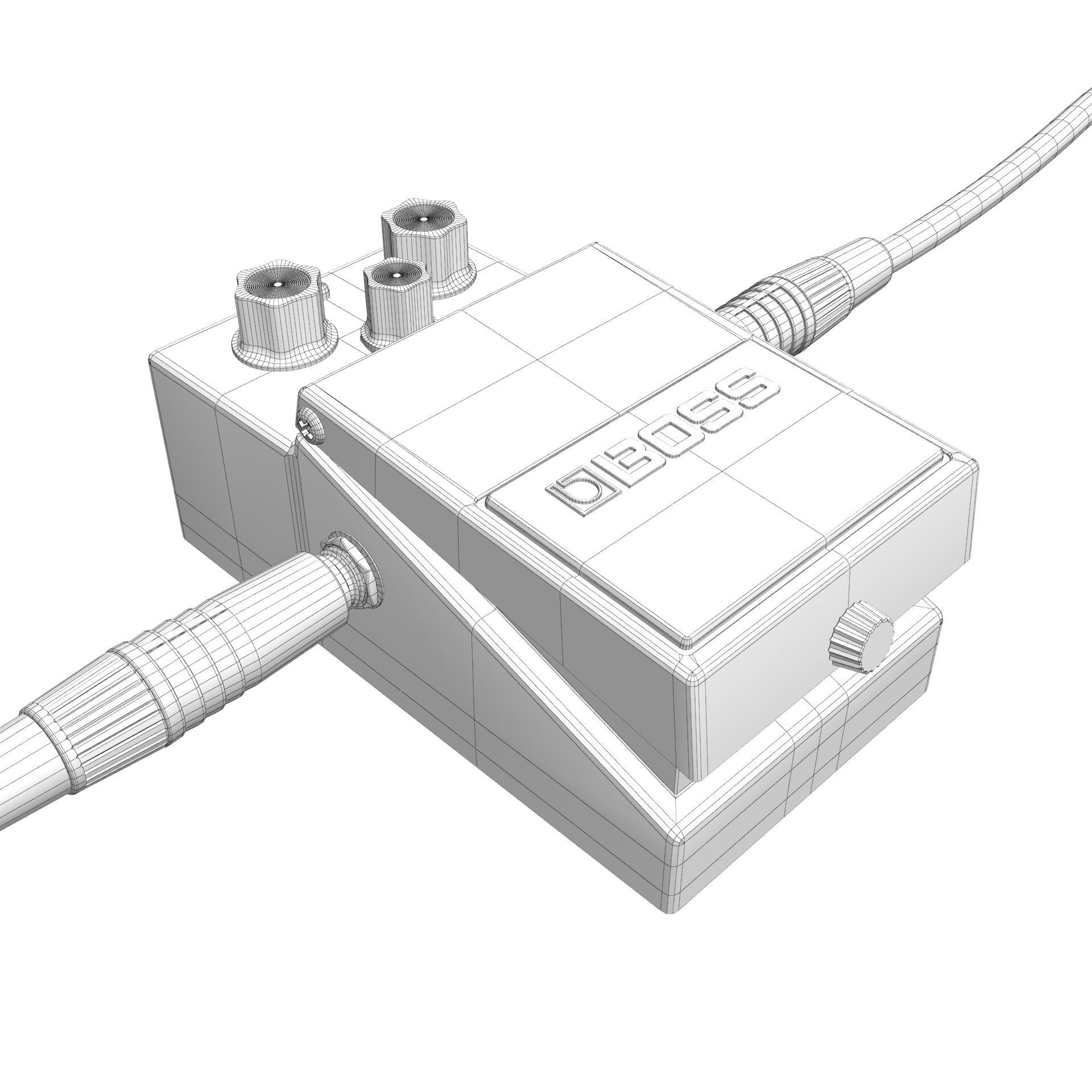 Boss Distortion DS-1 Guitar Effect Pedal 3D model_11