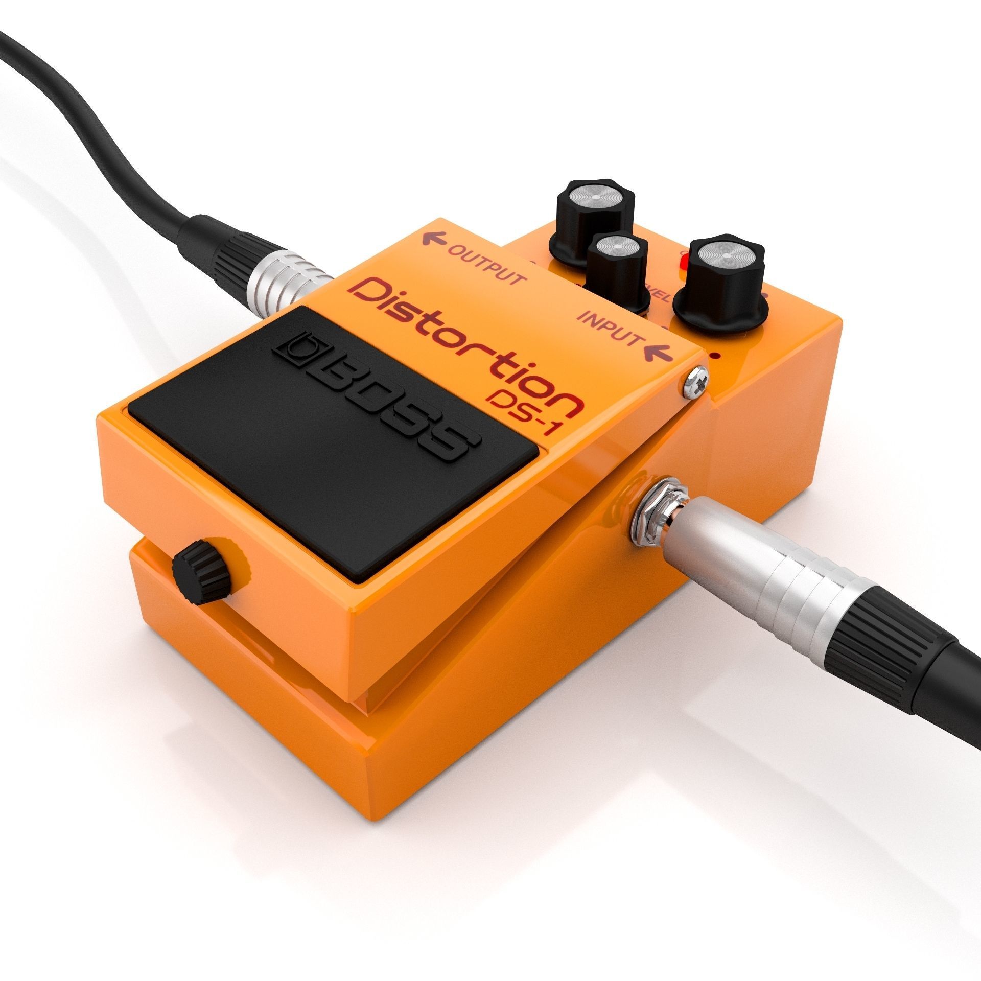 Boss Distortion DS-1 Guitar Effect Pedal 3D model_1