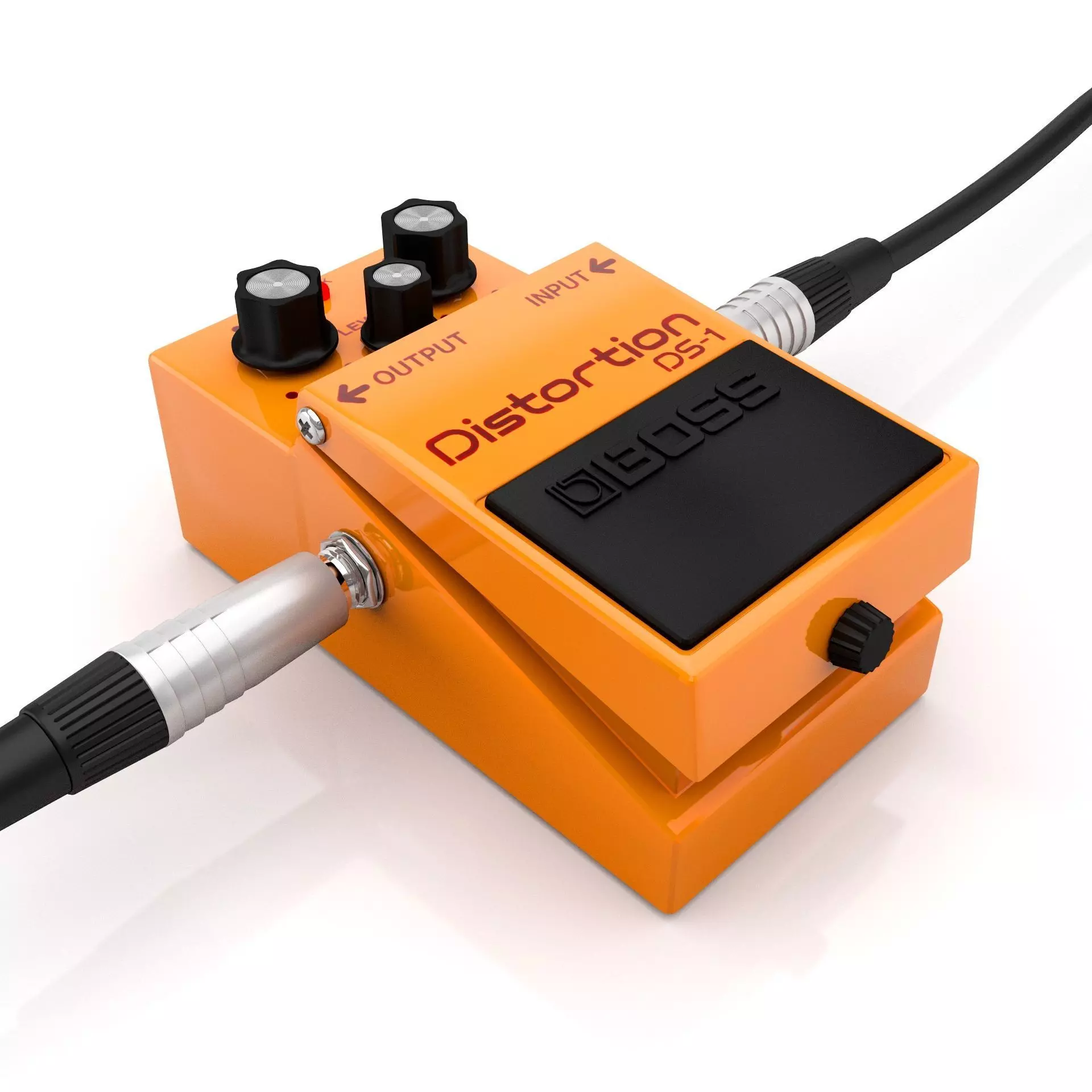 Boss Distortion DS-1 Guitar Effect Pedal 3D model_0