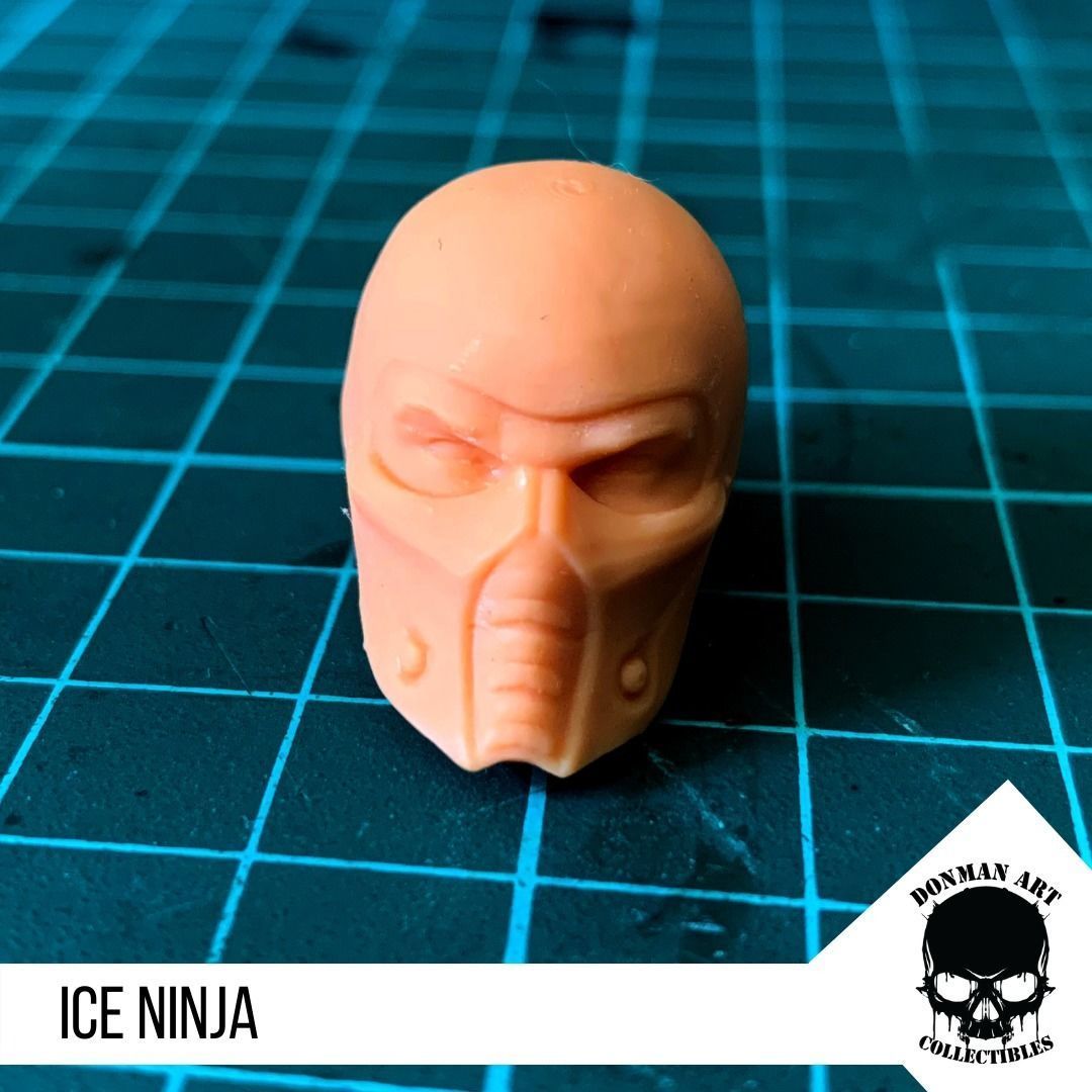 The Ice Ninja Head for 6 inch action figures 3D print model_8