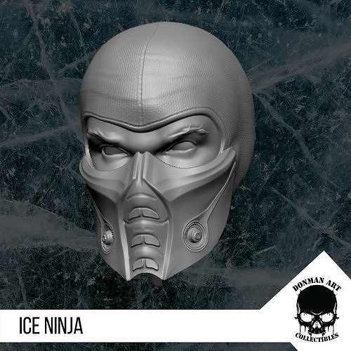 The Ice Ninja Head for 6 inch action figures 3D print model