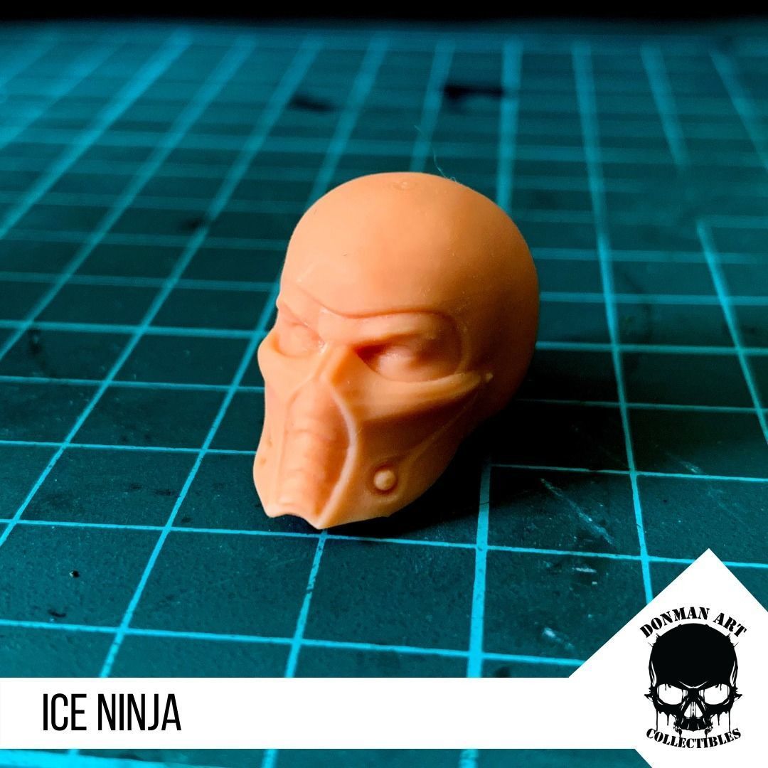 The Ice Ninja Head for 6 inch action figures 3D print model_9