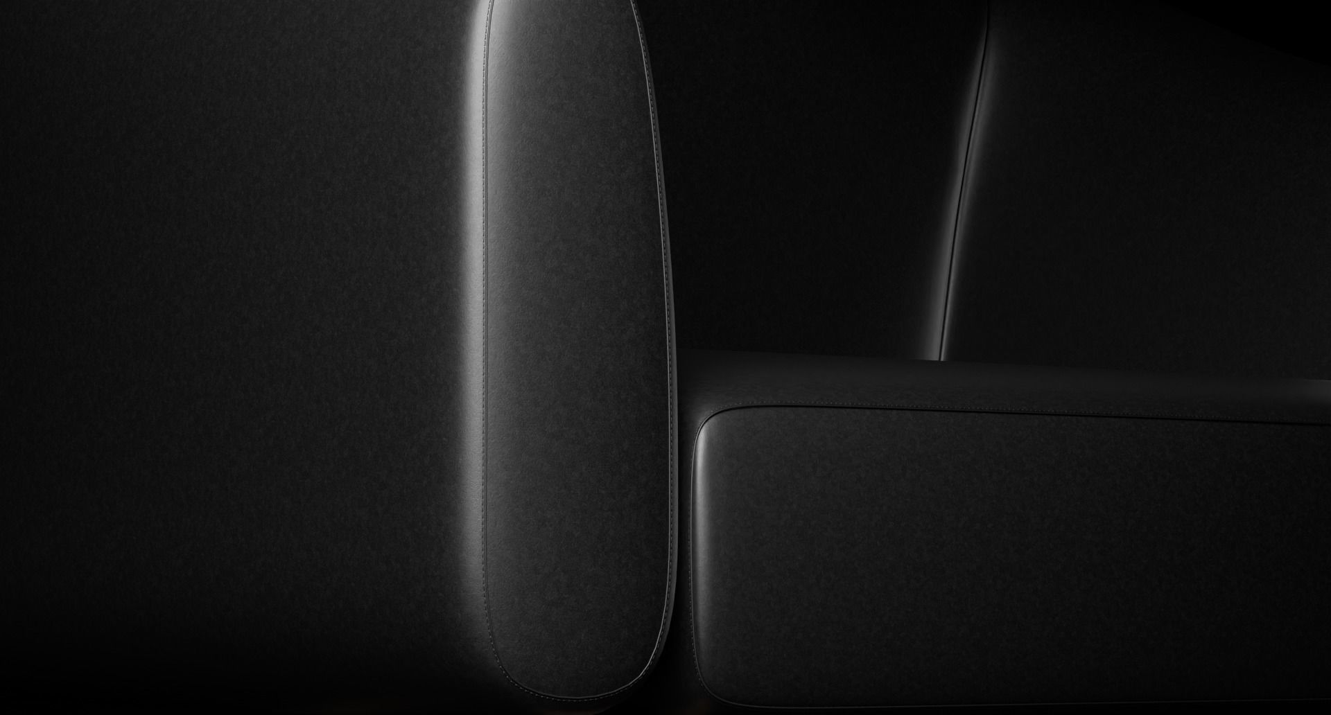 Black Leather Chair 3D model_1
