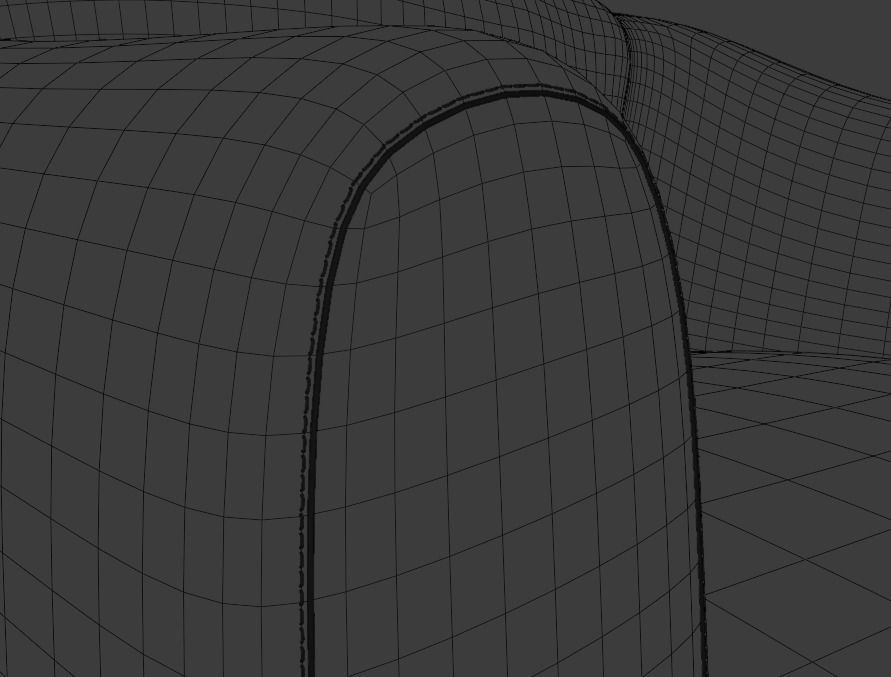 Black Leather Chair 3D model_4