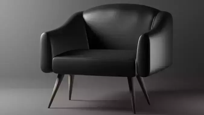 Black Leather Chair 
