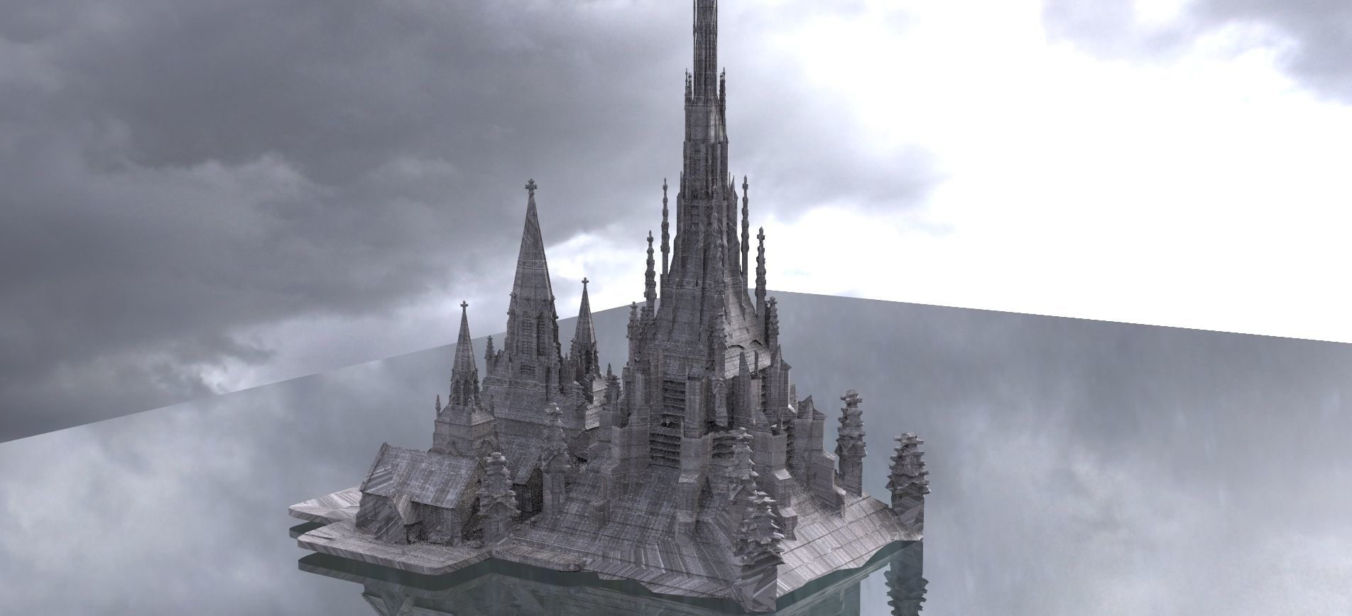 Dark Fantasy Art Deco medieval 3D 3D model_1