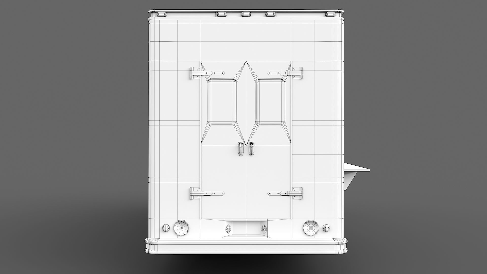 Food truck step van Low-poly 3D model_24