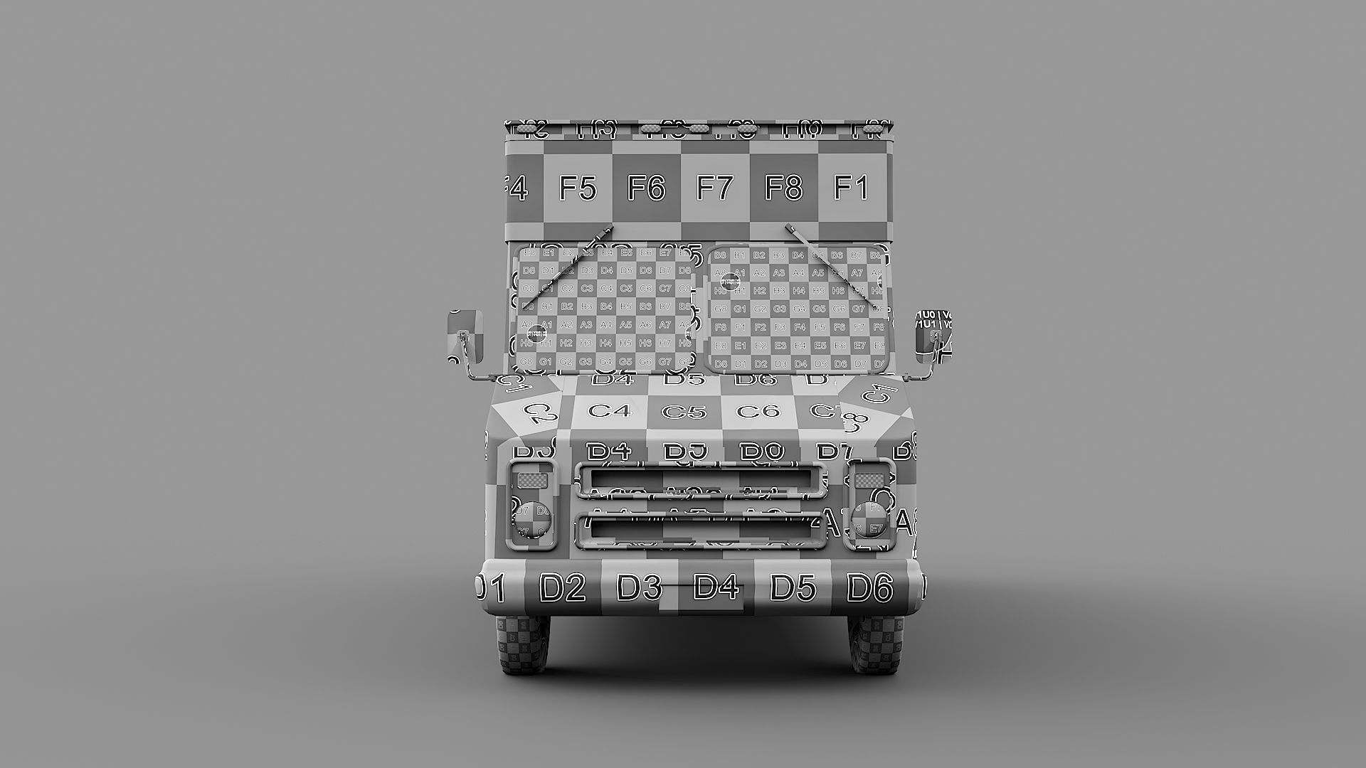 Food truck step van Low-poly 3D model_30