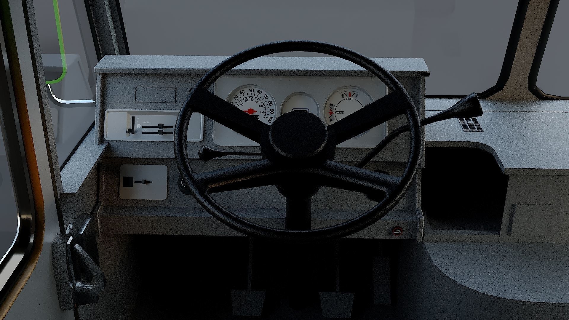 Food truck step van Low-poly 3D model_8