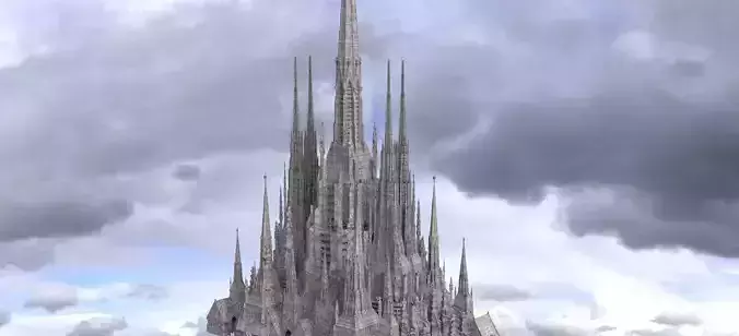 Dark Art Deco architecture 3D