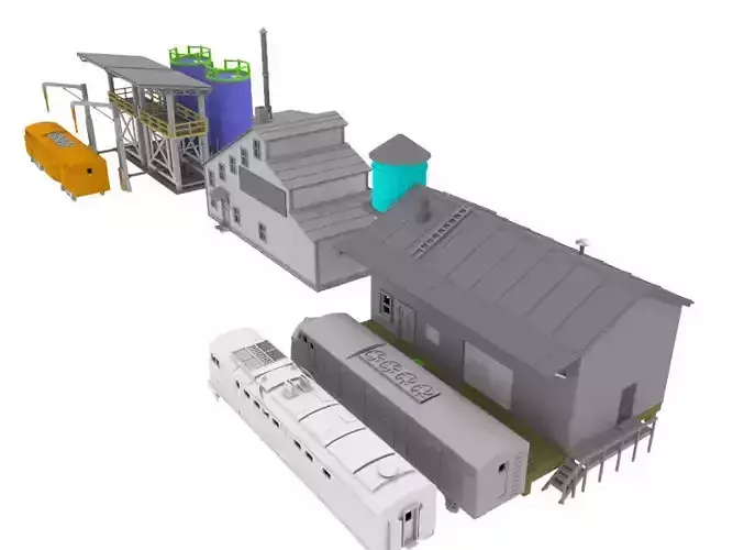 building models 3in1 pack of 1 87  HO scale railway diorama  