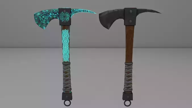  Scandinavian ax  lov-poly 3D model