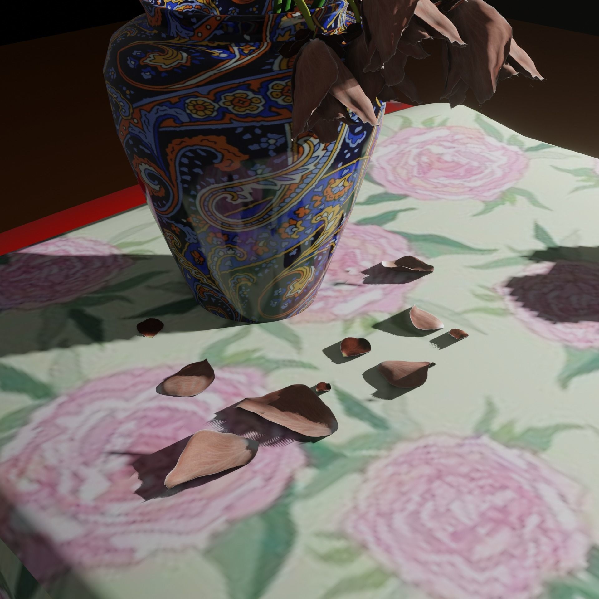 Safe and vase and ashetray 3D model_1