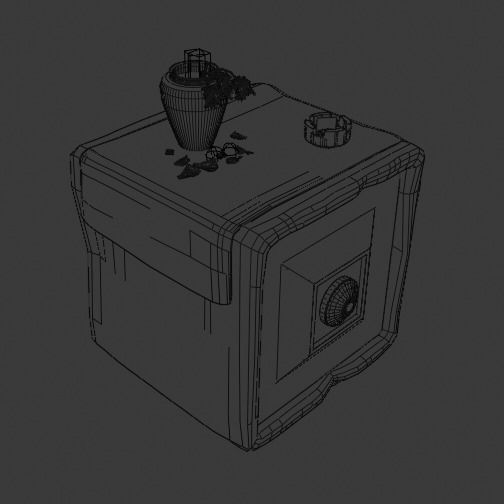 Safe and vase and ashetray 3D model_4