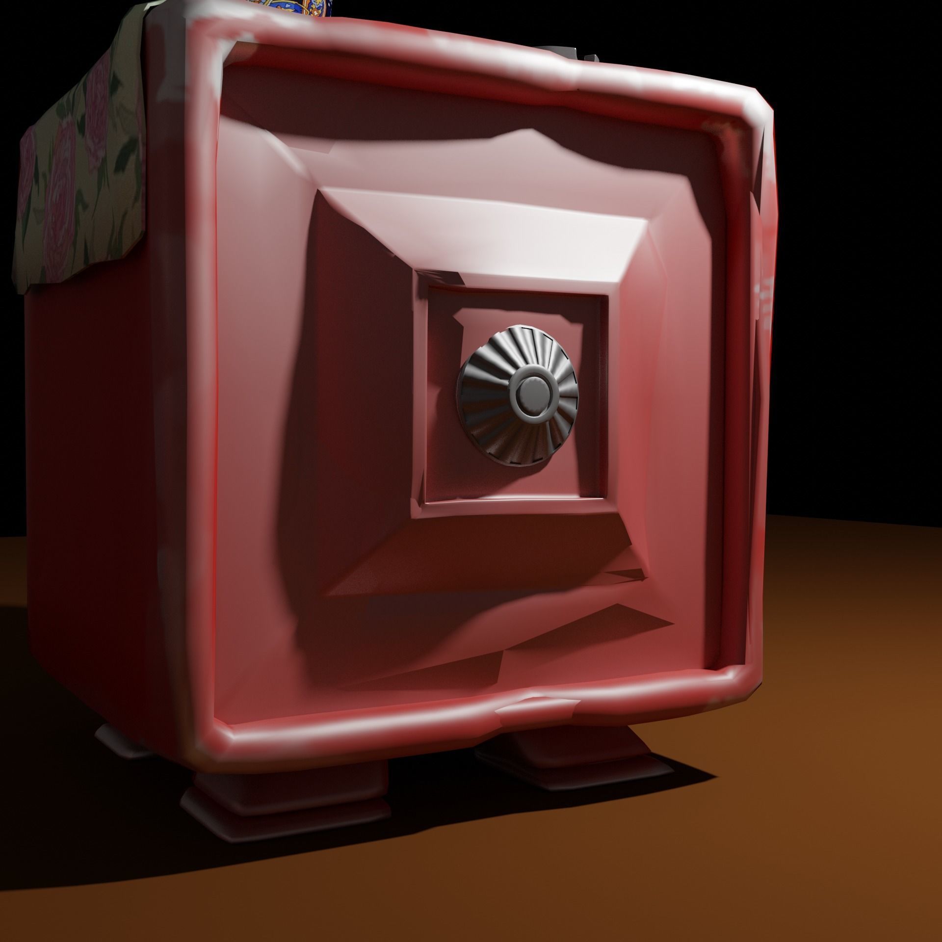 Safe and vase and ashetray 3D model_2