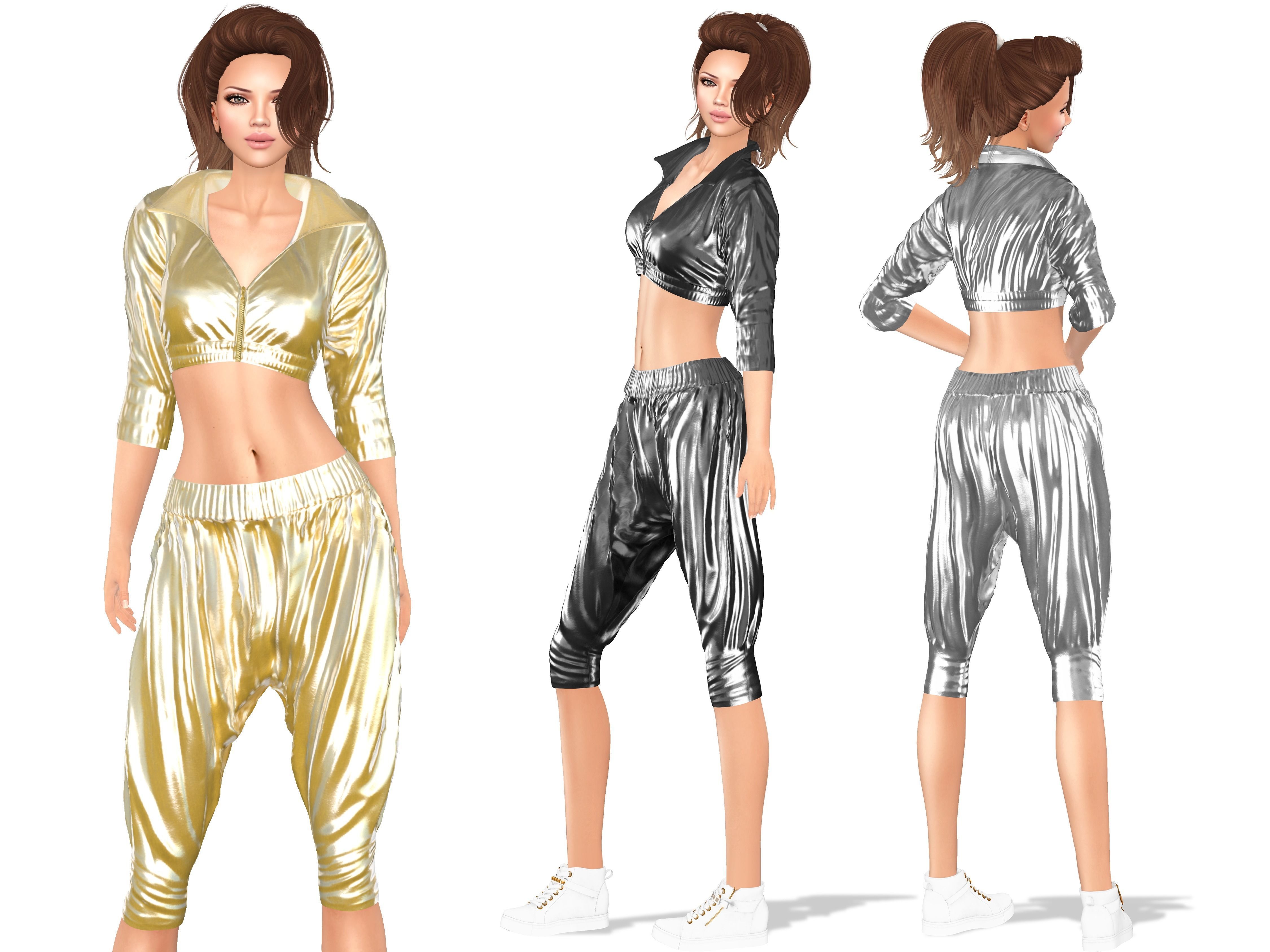 Shiny RnB Outfit Low-poly 3D model_2