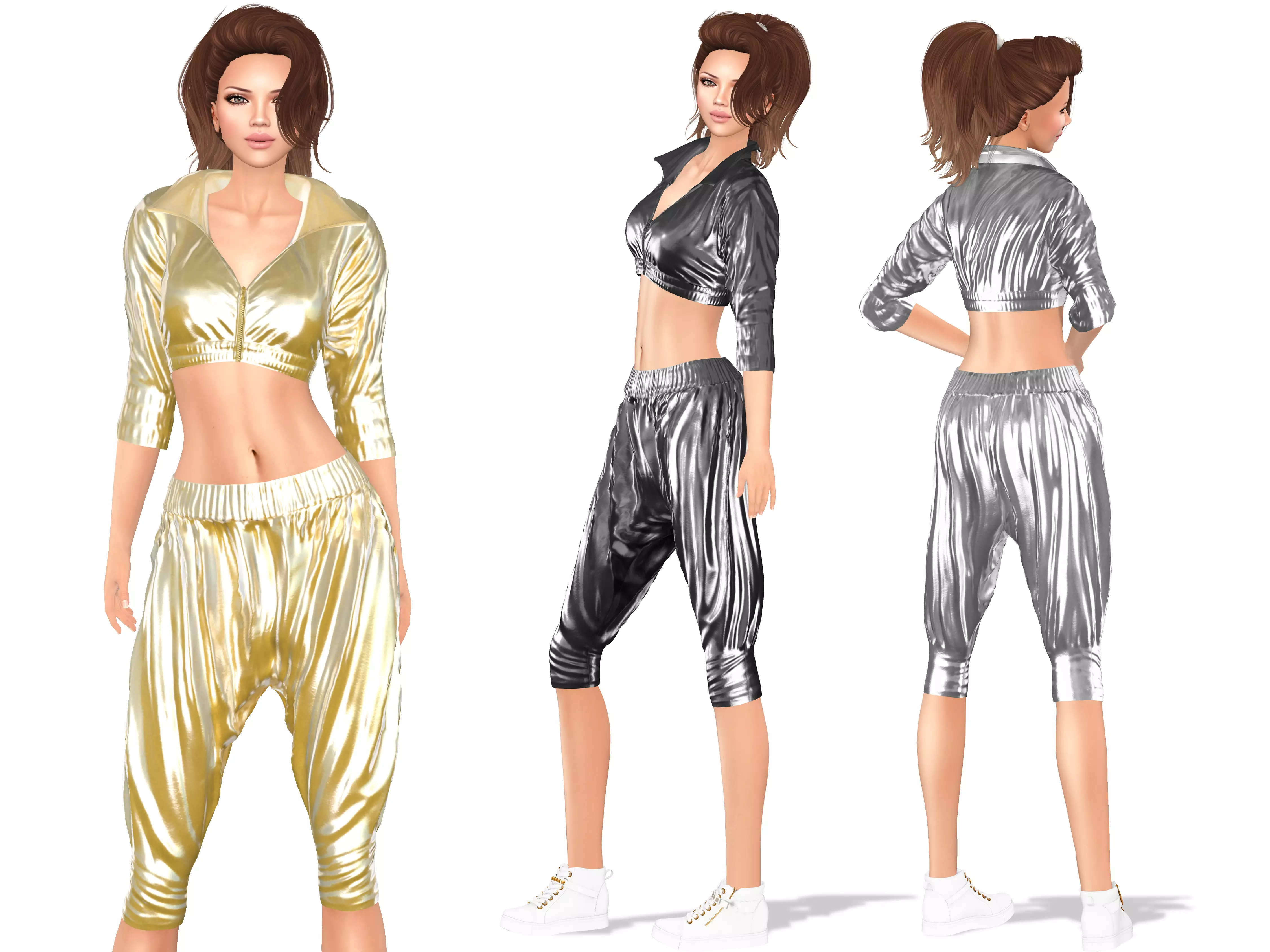 Shiny RnB Outfit Low-poly 3D model