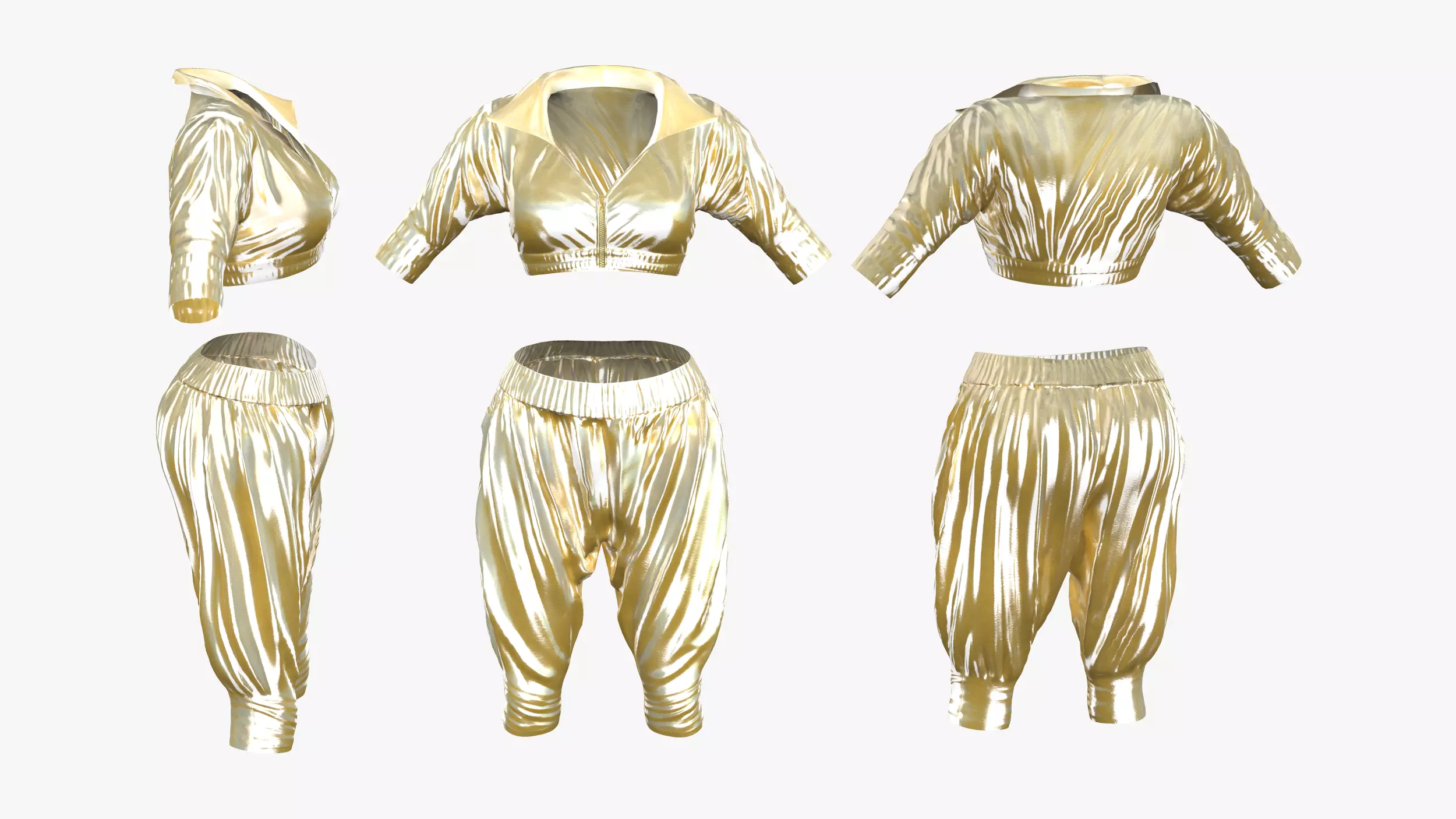 Shiny RnB Outfit Low-poly 3D model_0