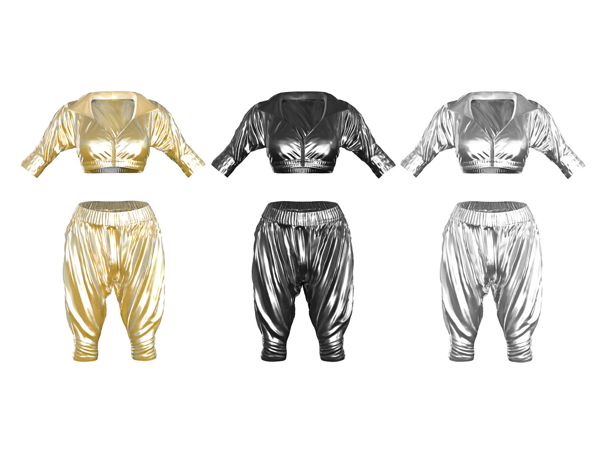 Shiny RnB Outfit Low-poly 3D model_3