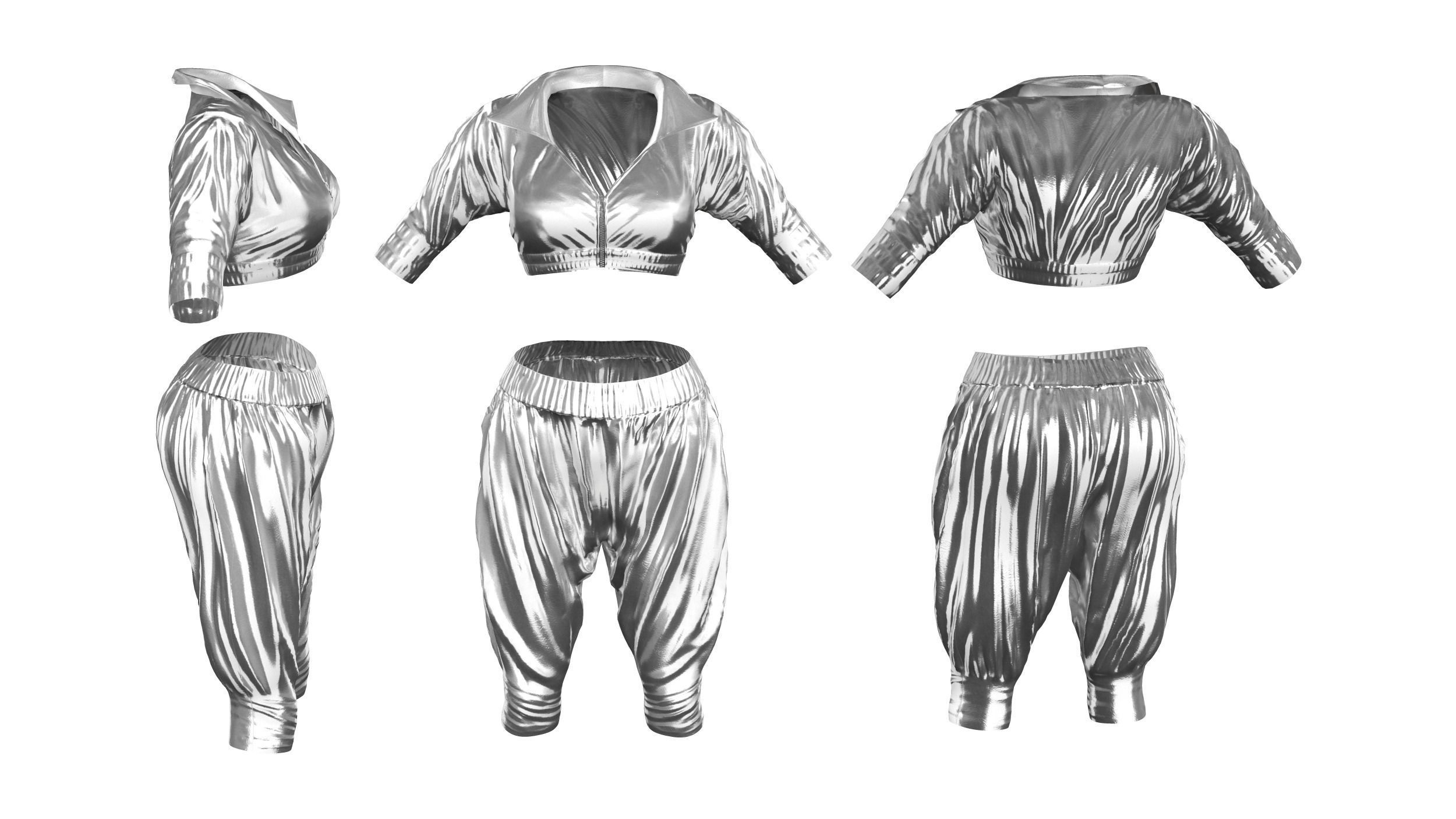 Shiny RnB Outfit Low-poly 3D model_5