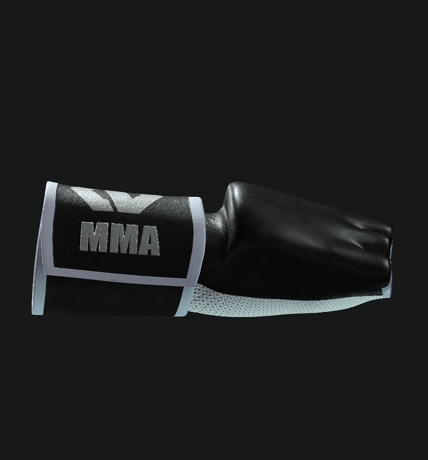 MMA Gloves Low-poly 3D model_3