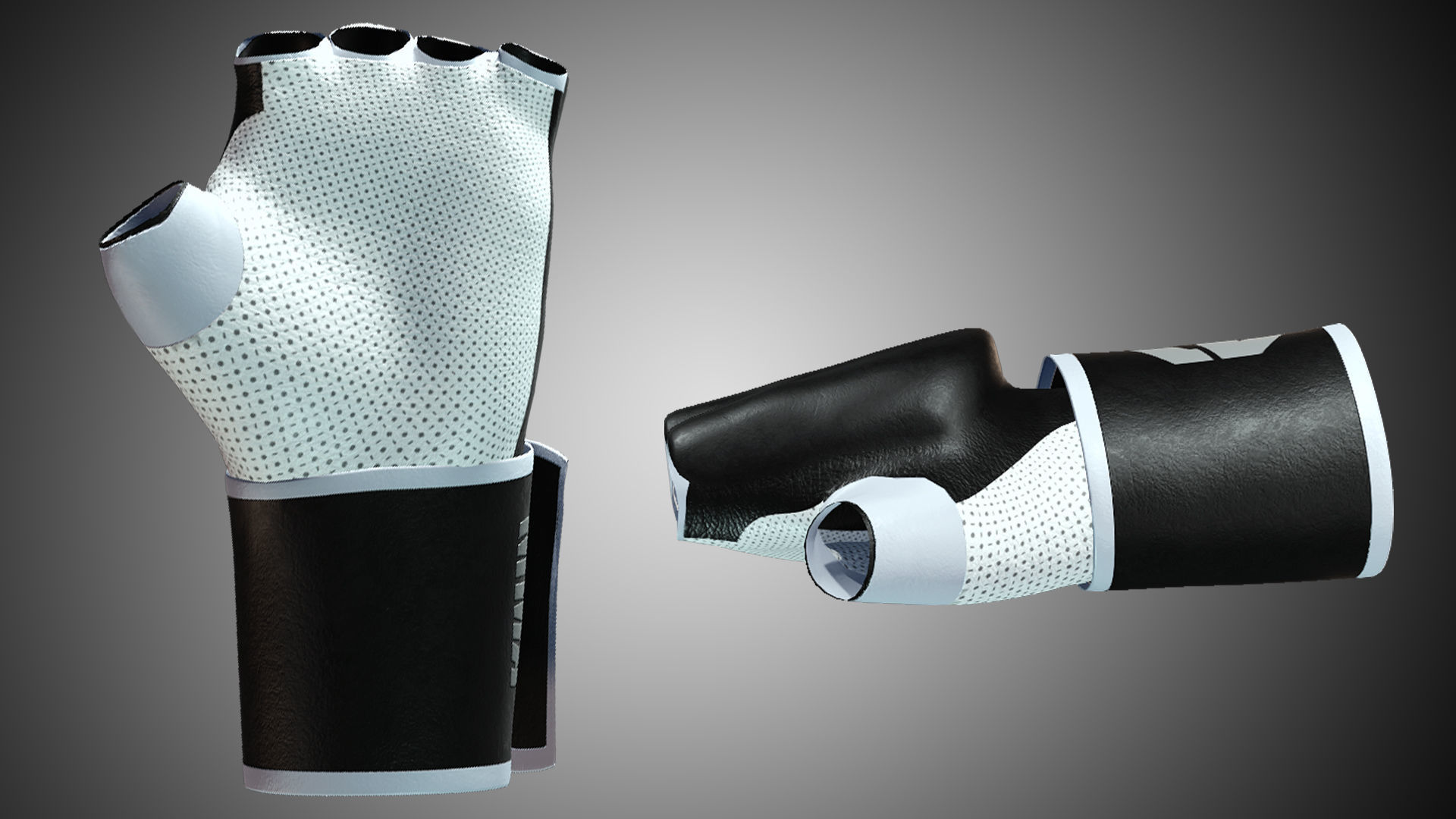 MMA Gloves Low-poly 3D model_4