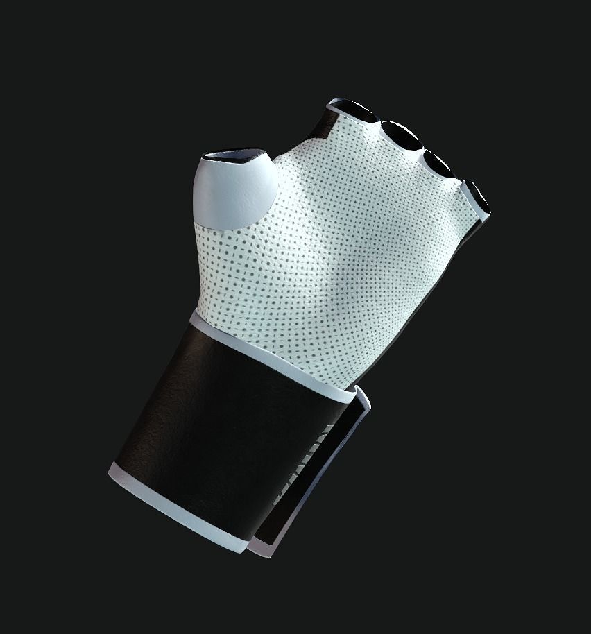 MMA Gloves Low-poly 3D model_5