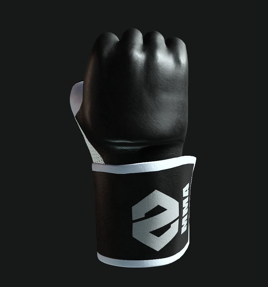 MMA Gloves Low-poly 3D model_2