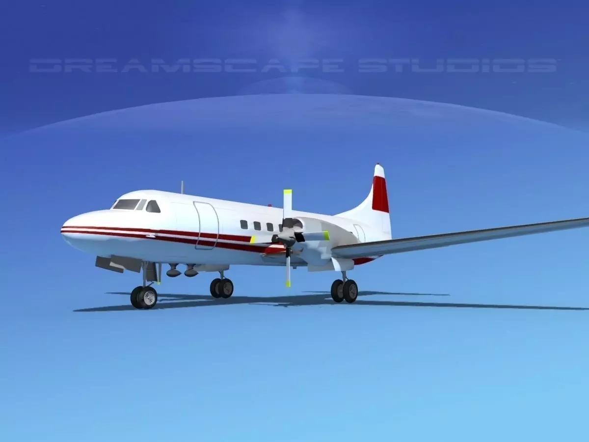 Convair CV-580 Corporate 9 3D model