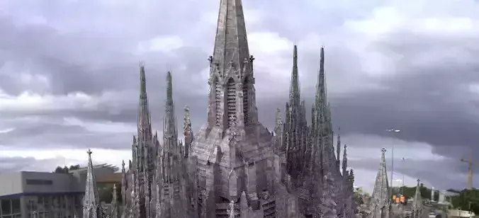 Art Deco Dark Fantasy Cathedral 