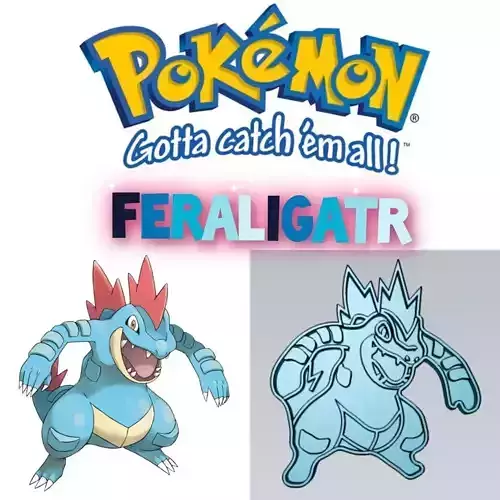 Amazing Pokemon Feraligatr Cookie Cutter Stamp Cake Decorating 