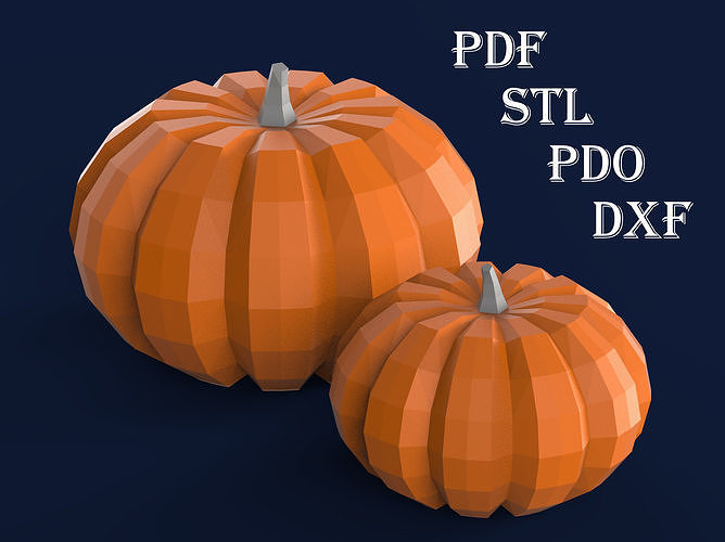  Pumpkin for 3D printing and assembly from pepakura paper 3D print model