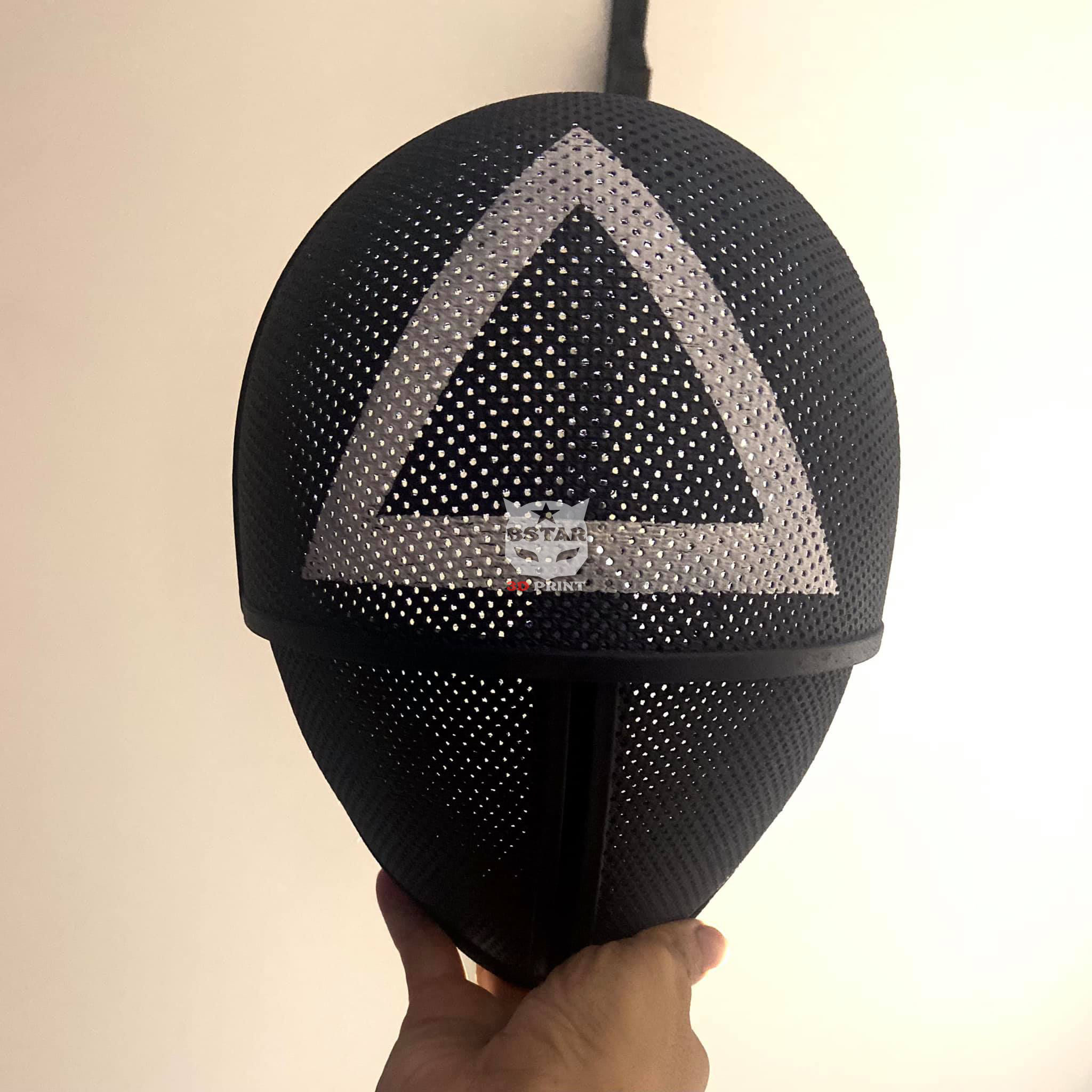 Squid Game Mask - Soldier Mask Foldable-Moveable - With Tutorial 3D print model_9