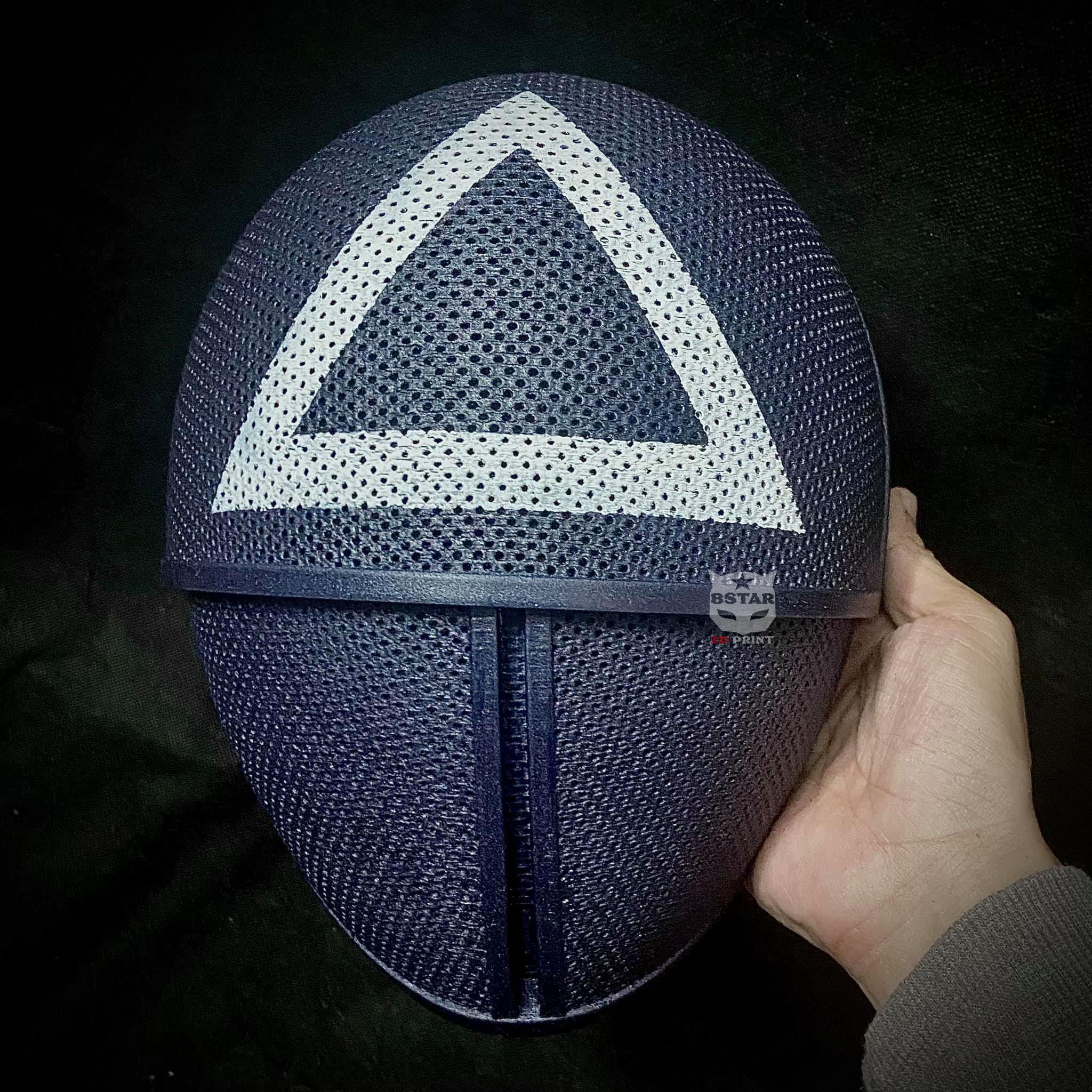 Squid Game Mask - Soldier Mask Foldable-Moveable - With Tutorial 3D print model_15