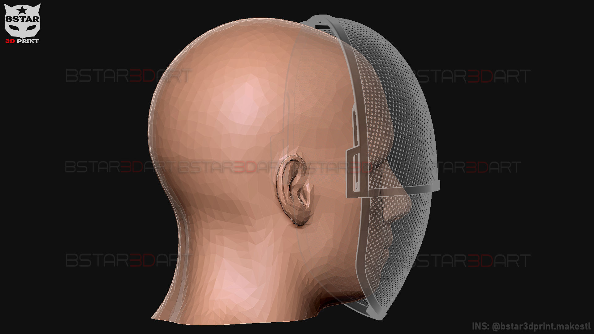 Squid Game Mask - Soldier Mask Foldable-Moveable - With Tutorial 3D print model_38