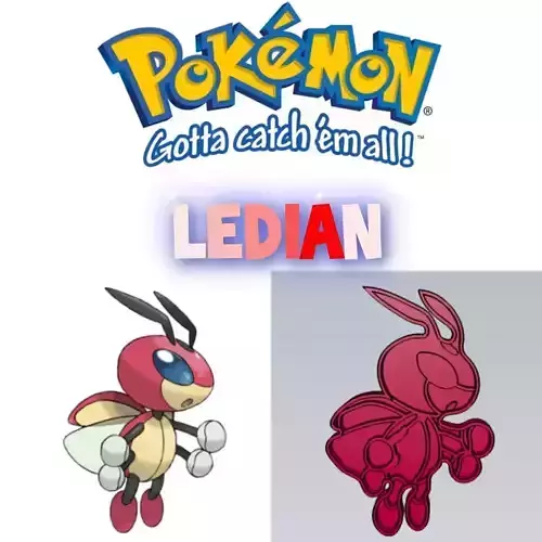 Amazing Pokemon Ledian Cookie Cutter Stamp Cake Decorating 