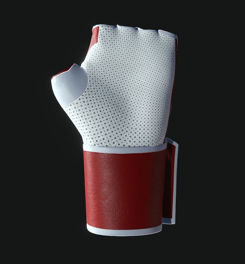 MMA Gloves-2 Low-poly 3D model_5