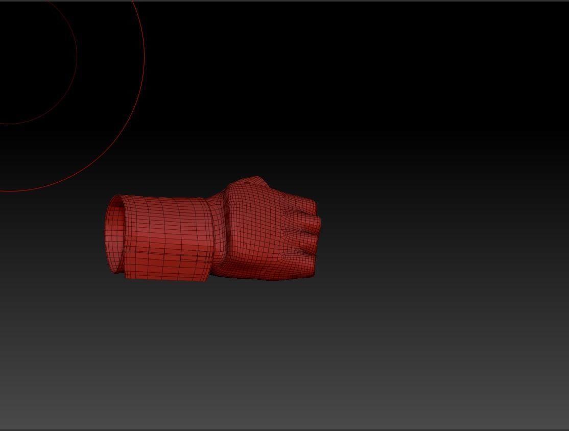 MMA Gloves-2 Low-poly 3D model_7