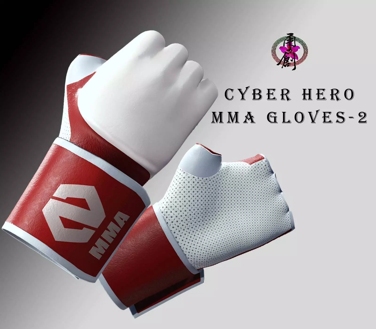 MMA Gloves-2 Low-poly 3D model_0
