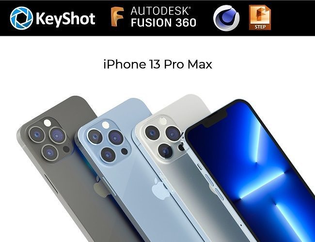 Apple iPhone 13 Max colors for KeyShot 3D model 3D model