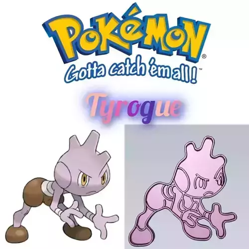 Amazing Pokemon Tyrogue Cookie Cutter Stamp Cake Decorating 