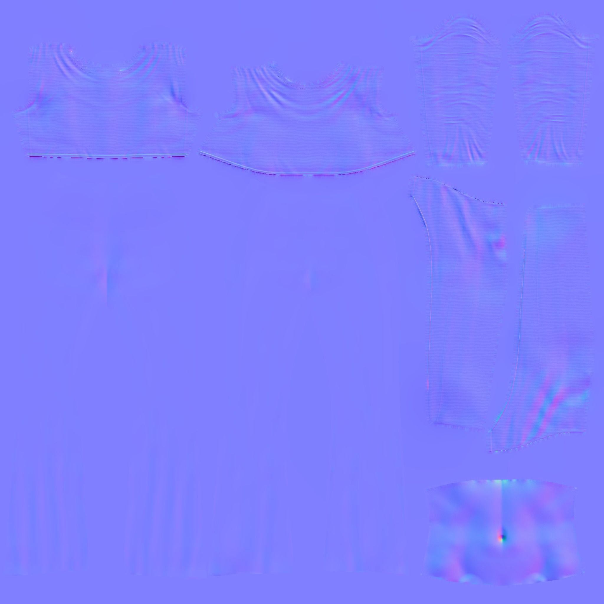 Tail Top and Separatable Leggins Low-poly 3D model_8